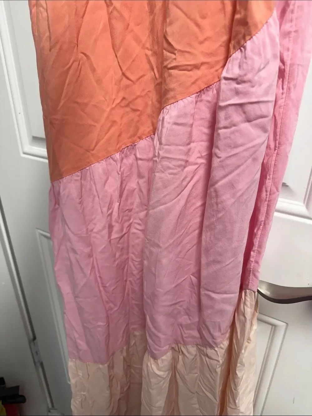 LSPACE Colorful Pink Orange Maxi - Medium - LIKE NEW - Spaghetti Strap Tassels - Picture 4 of 6